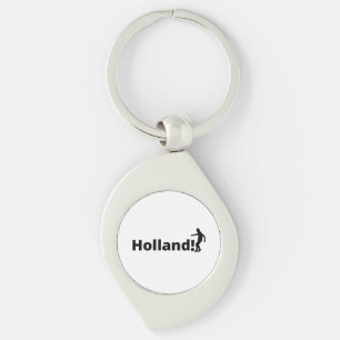 Porte-clés Fierté Athlétique Silhouette Minimaliste Hollande