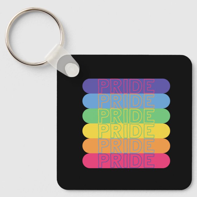 Porte-clés Fierté dans les couleurs arc-en-ciel (Recto)