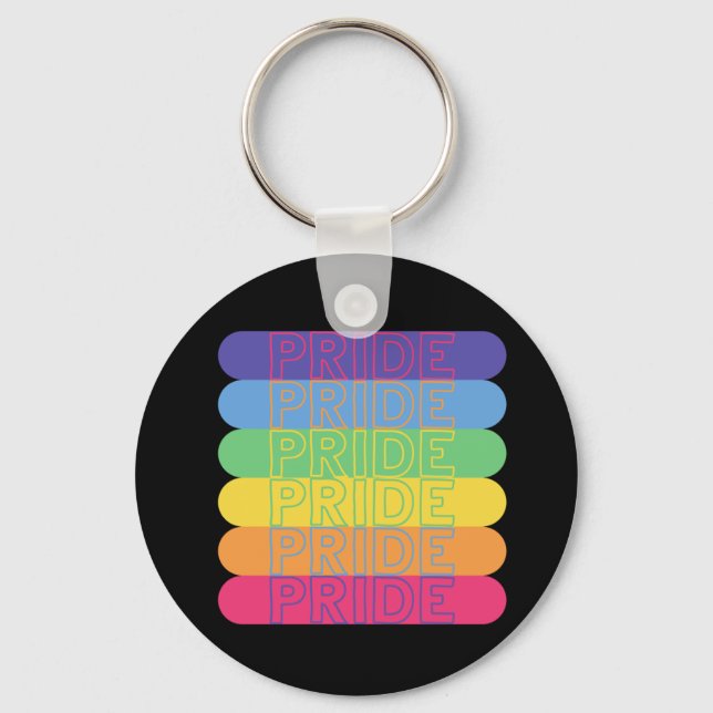 Porte-clés Fierté dans les couleurs arc-en-ciel (Recto)
