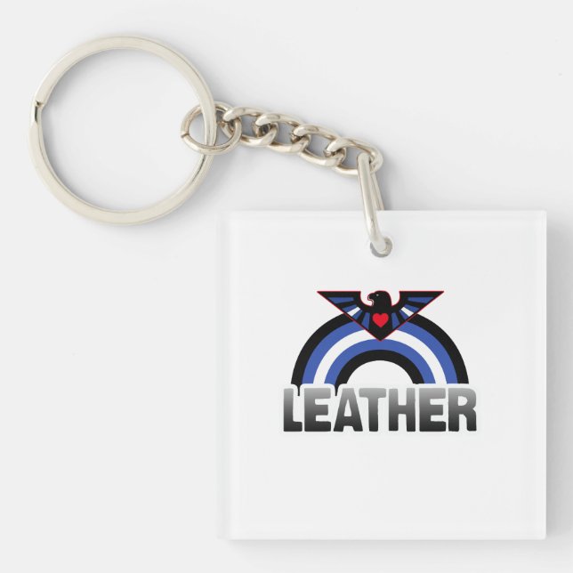 Porte-clés Fierté de l'aigle en cuir (Devant)