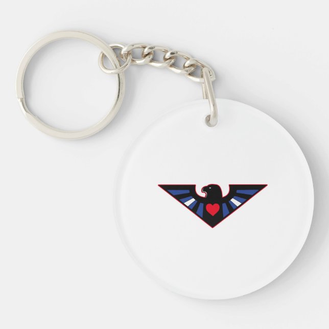 Porte-clés Fierté de l'aigle en cuir (Devant)