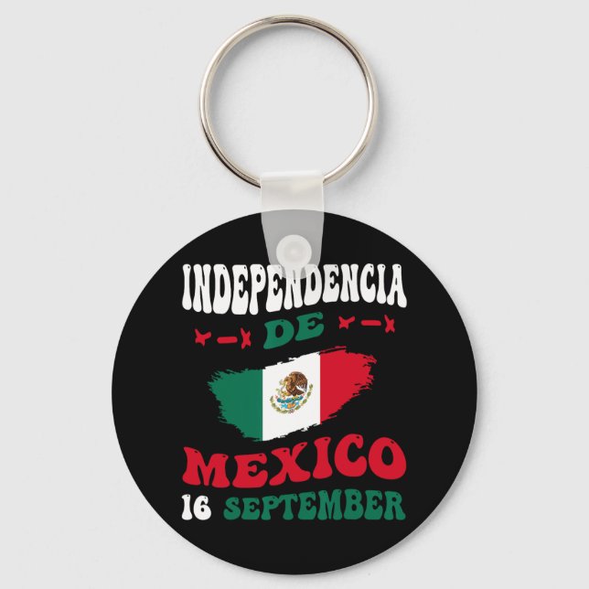 Porte-clés Fierté du drapeau mexicain Fête de l'Indépendance  (Recto)
