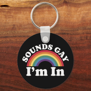 Porte-clés Fierté gay LGBT Arc-en-ciel Sons Gay Je suis dedan