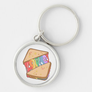 Porte-clés Fierté. L'amour est l'amour. Très gentil. Rainbow
