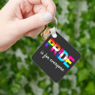 Porte-clés Fierté LGBTQ Couleurs arc-en-ciel Typographie