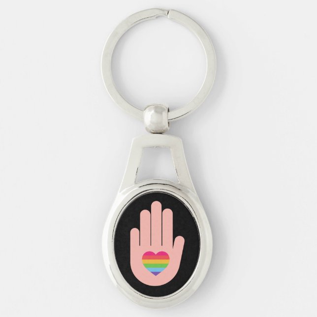 Porte-clés Fierté lgbtq queer love. (Devant)
