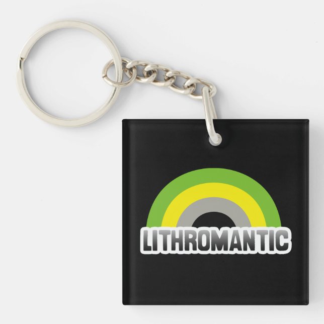 Porte-clés Fierté lithromantique (Devant)