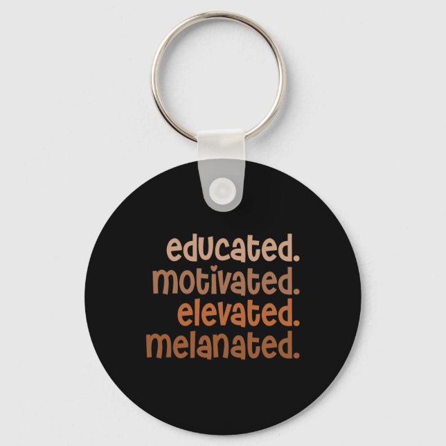 Porte-clés Fierté noire éduquée motivée élevée mélanisée  (Recto)