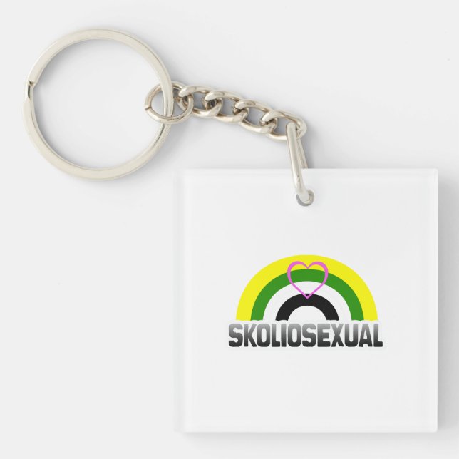 Porte-clés Fierté skoliosexuelle (Devant)