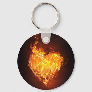 Porte-clés fiery Love Button Keychain