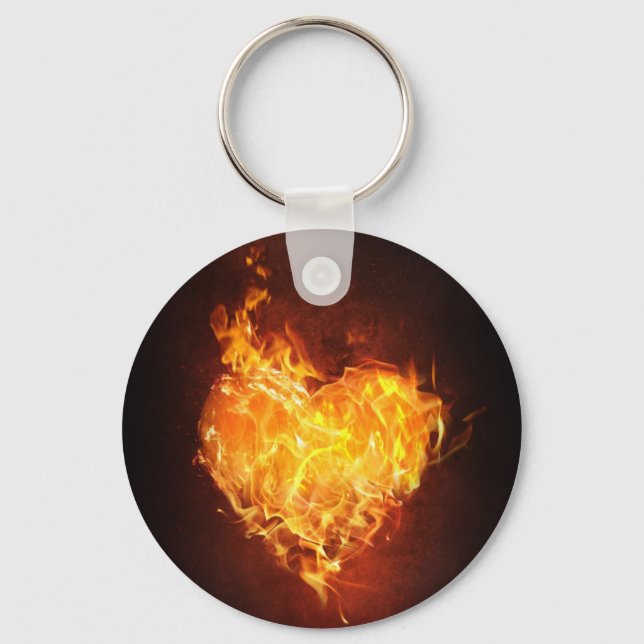 Porte-clés fiery Love Button Keychain (Recto)