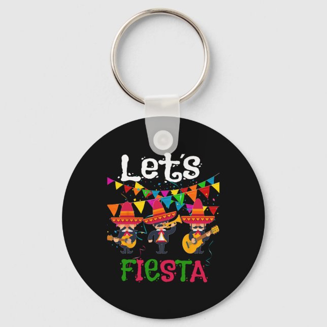 Porte-clés Fiesta Funny Cinco De Mayo Mariachi Mexicaine (Recto)