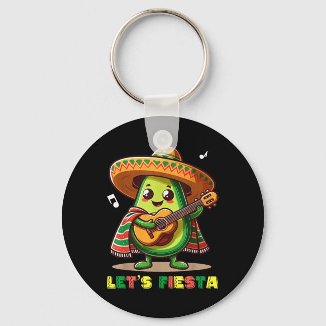 Porte-clés Fiesta Mexico - Avocado Cinco De Mayo Fiesta (Recto)