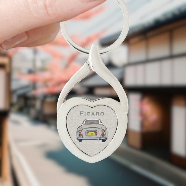 Porte-clés Figarations Figaro Voiture Monogramme Topaz Coeur  (For your figaro car keys. Just add your name and initials)
