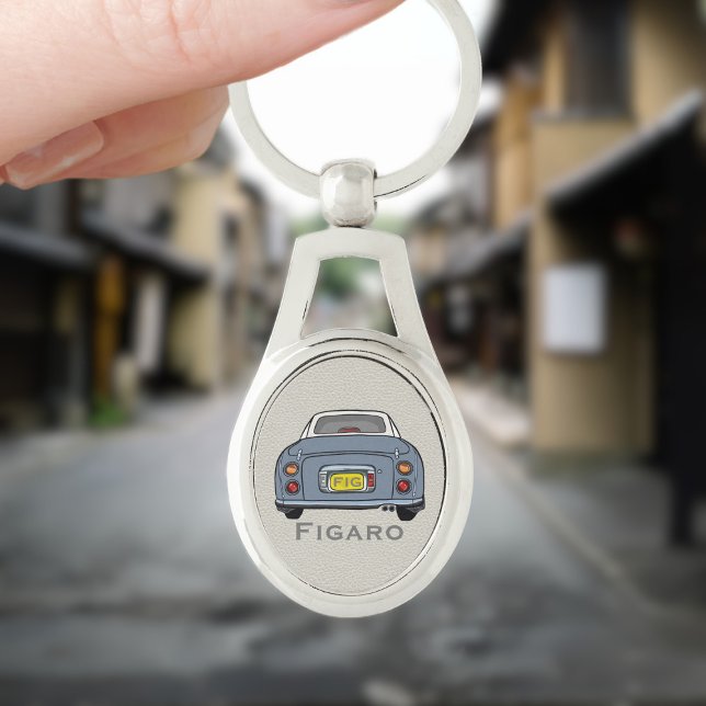 Porte-clés Figarations Jolies Lapis Gris Figaro Voiture Argen (For your figaro car keys. Just add your name and initials)