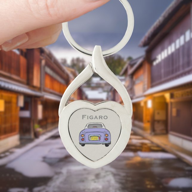 Porte-clés Figarations Lilac Figaro Voiture Monogramme Coeur  (For your figaro car keys. Just add your name and initials)