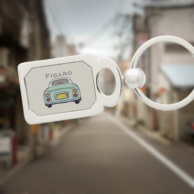 Porte-clés Figarines vert pâle Figaro Voiture Monogramme Arge (For your figaro car keys. Just add your name and initials)