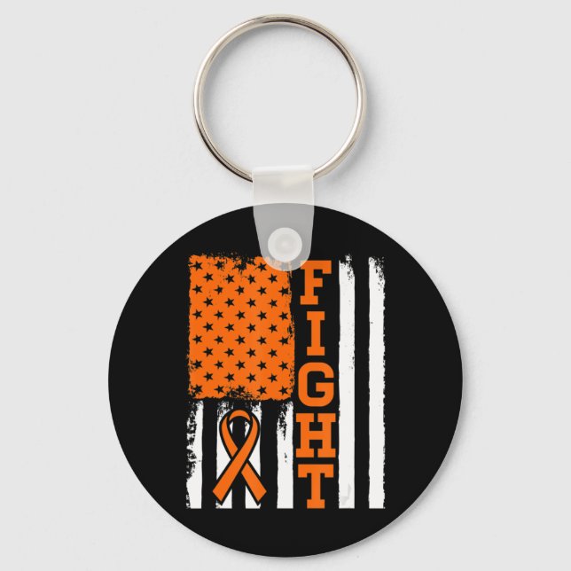 Porte-clés Fight Flag Leukemia Cancer Don Pour Leukemia Fig (Recto)