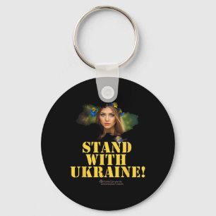Porte-clés Figure allégorique de l'Ukraine Femme Slogan Soute