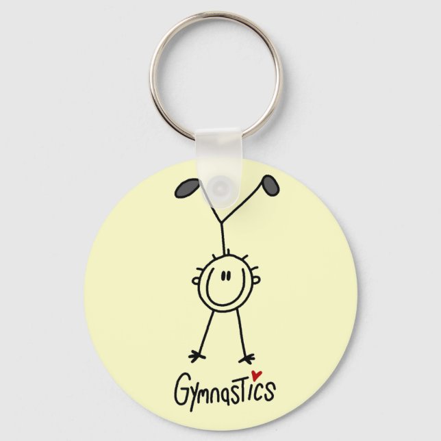 Porte-clés Figure de base Gymnastique Tshirts et cadeaux (Recto)