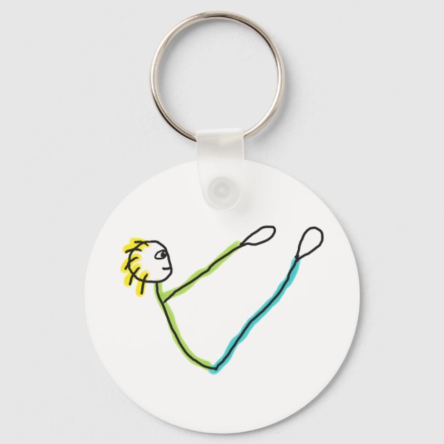 Porte-clés Figure de bâton de Pilates (Recto)