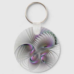 Porte-clés Figure de fantaisie abstraite moderne et timide, a