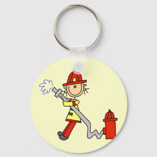 Porte-clés Figure de pompier avec tuyau