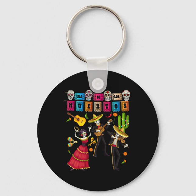 Porte-clés Figures de Dia De Los Muertos - Papel Picado mexic (Recto)