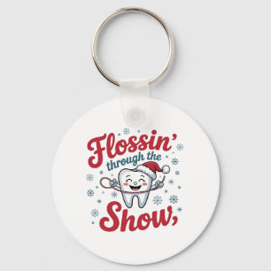 Porte-clés Filant dans la neige Noël drôle de Christmas