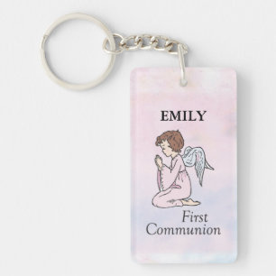 Porte-clés Fille, ange de première communion
