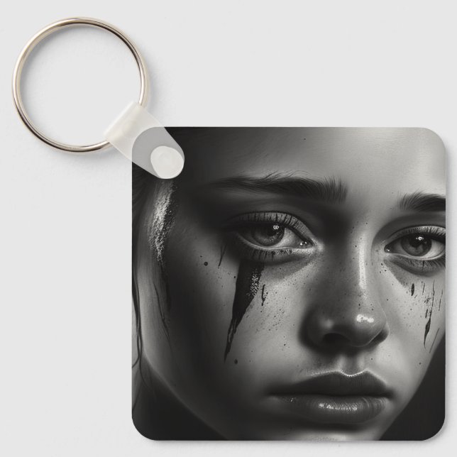 Porte-clés Fille aux larmes (Recto)