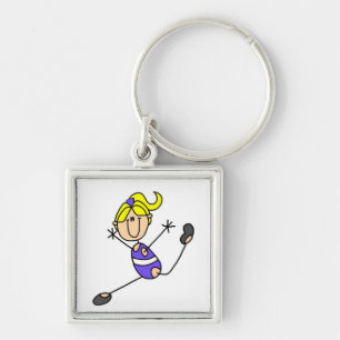 Porte-clés Fille Blonde Gymnaste