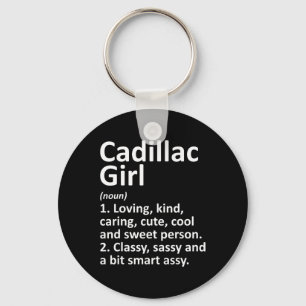 Porte-clés Fille Cadillac Mi Michigan Drôle Cité Maison Racin