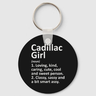 Porte-clés Fille Cadillac Mi Michigan Ville Drôle Maison Raci