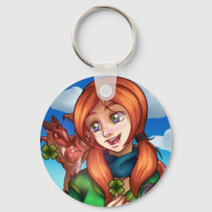 Porte-clés Fille chanceuse