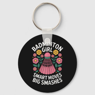 Porte-clés Fille de badminton Navette Drôle de badminton