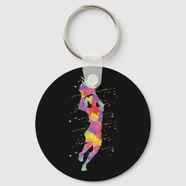 Porte-clés Fille de basket-ball 2 (Recto)