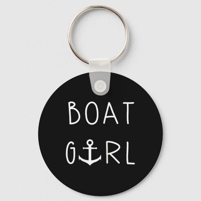 Porte-clés Fille de bateau première femme de bord d'ancrage  (Recto)