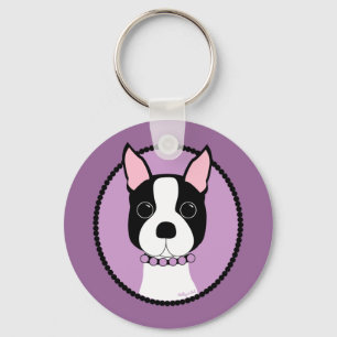 Porte-clés Fille de Boston ! Pourpre