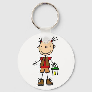Porte-clés Fille de camping avec des T-shirts et des cadeaux