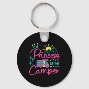 Porte-clés Fille de camping en famille Camping-car Caravane P