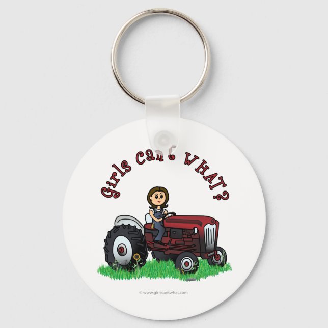 Porte-clés Fille de fermier rouge clair (Recto)