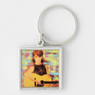 Porte-clés fille de folksinger