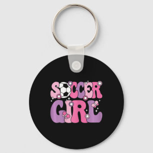 Porte-clés Fille de foot Mignonne Groovy Amoureuse de foot Fe