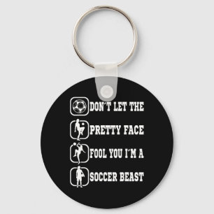 Porte-clés Fille de football Joueuse de football Fan de sport