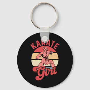 Porte-clés Fille de karaté Karatéka Combattante d'autodéfense