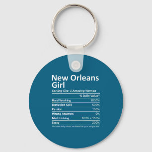 Porte-clés Fille de la Nouvelle-Orléans La Louisiane Ville Am