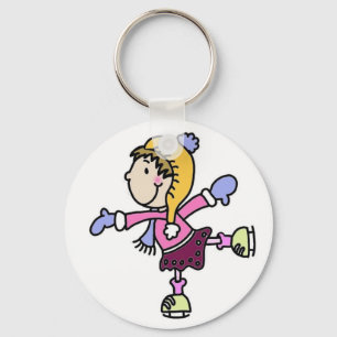 Porte-clés Fille de patinage de glace