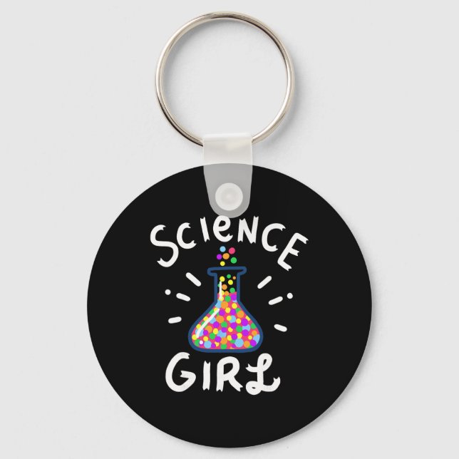 Porte-clés Fille de science Chimie Biologie Étudiant Enseigna (Recto)