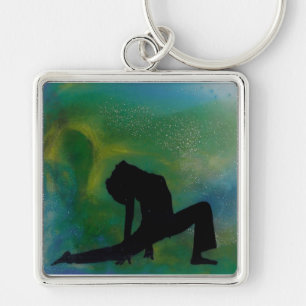 Porte-clés Fille de yoga d'AshwaSancha - porte - clé de la